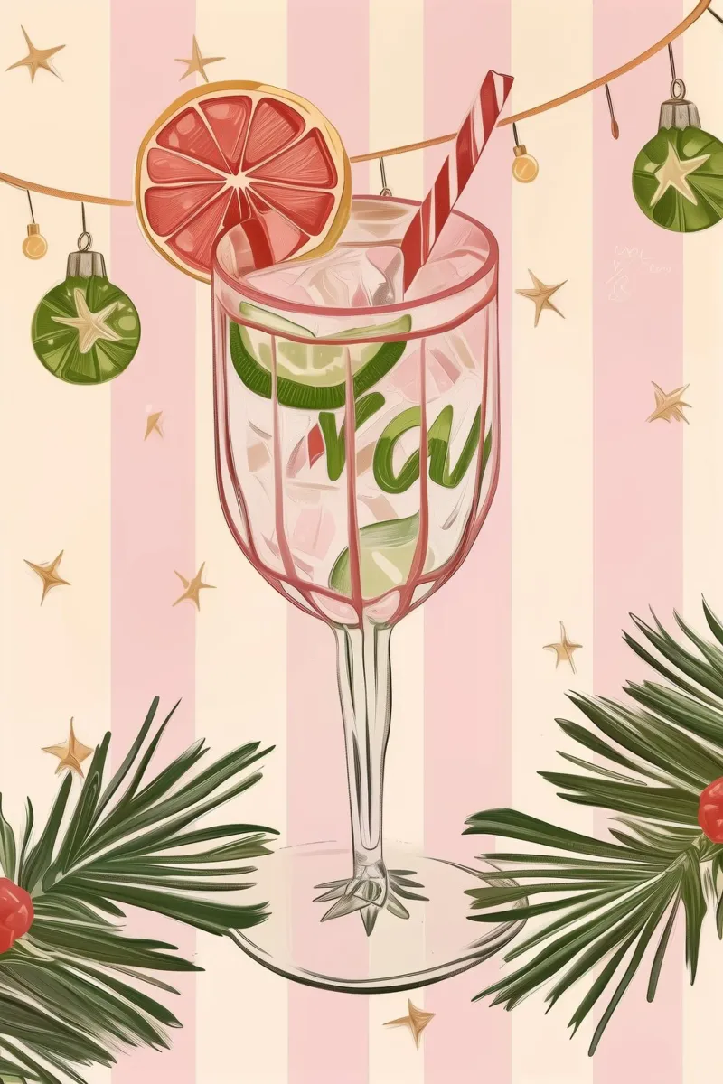Feestelijke cocktailkunst met citrusvruchten canvas met Baklijst van Melloi Art Print
