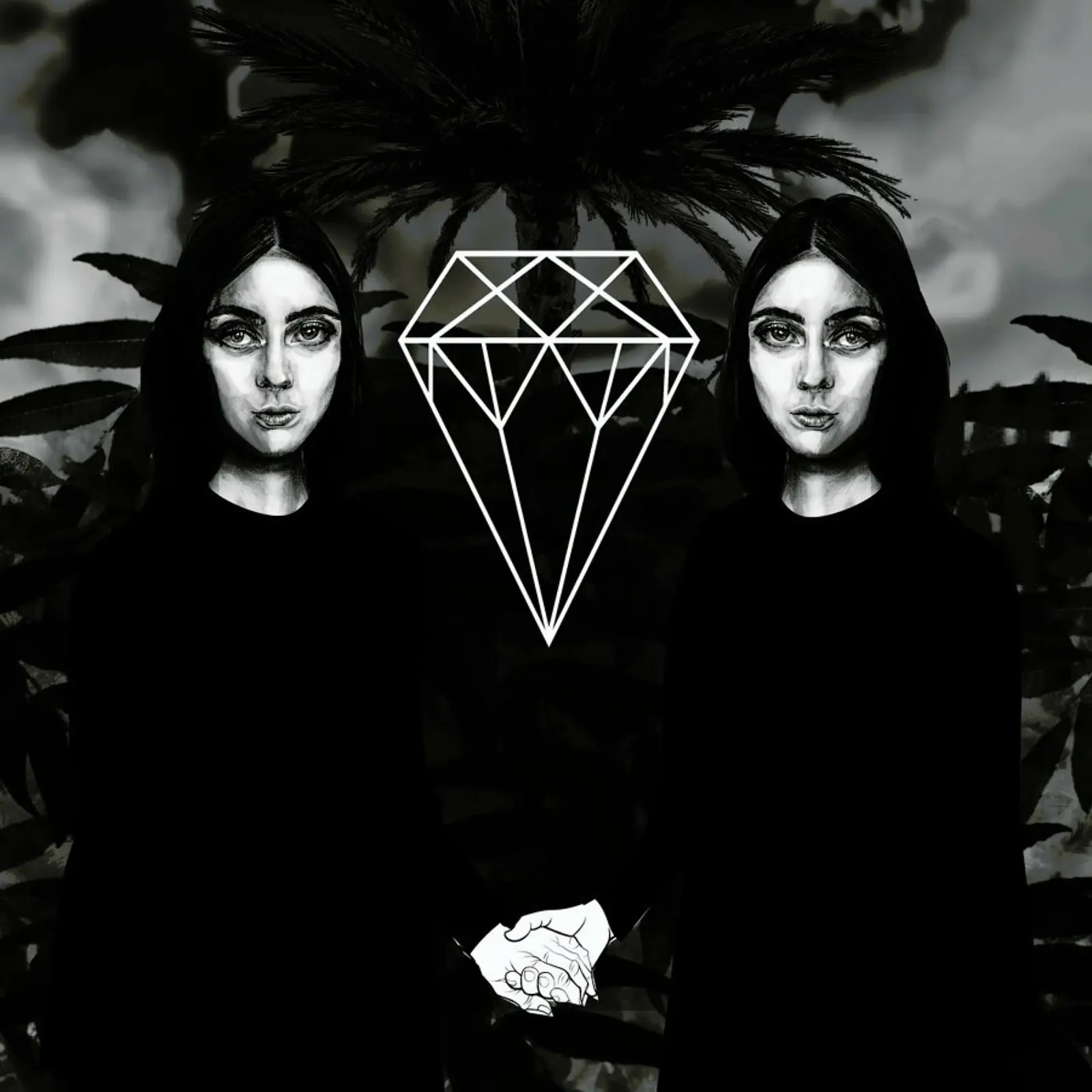 Twins With Palm pellicola backlit da Agnes KR Patience