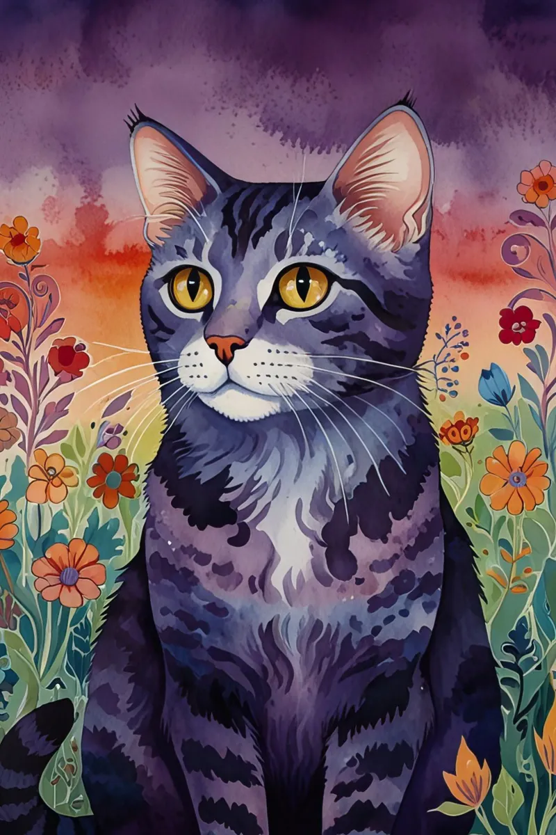 Il gatto felice pellicola backlit da ARTVI-SHOP