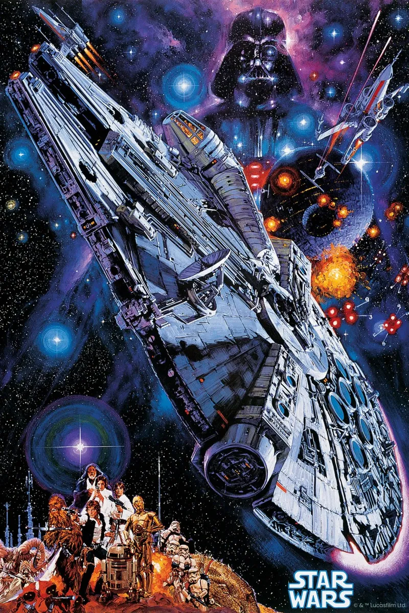 FLUCHT DURCH DIE STERNE carta hahnemühle da Star Wars