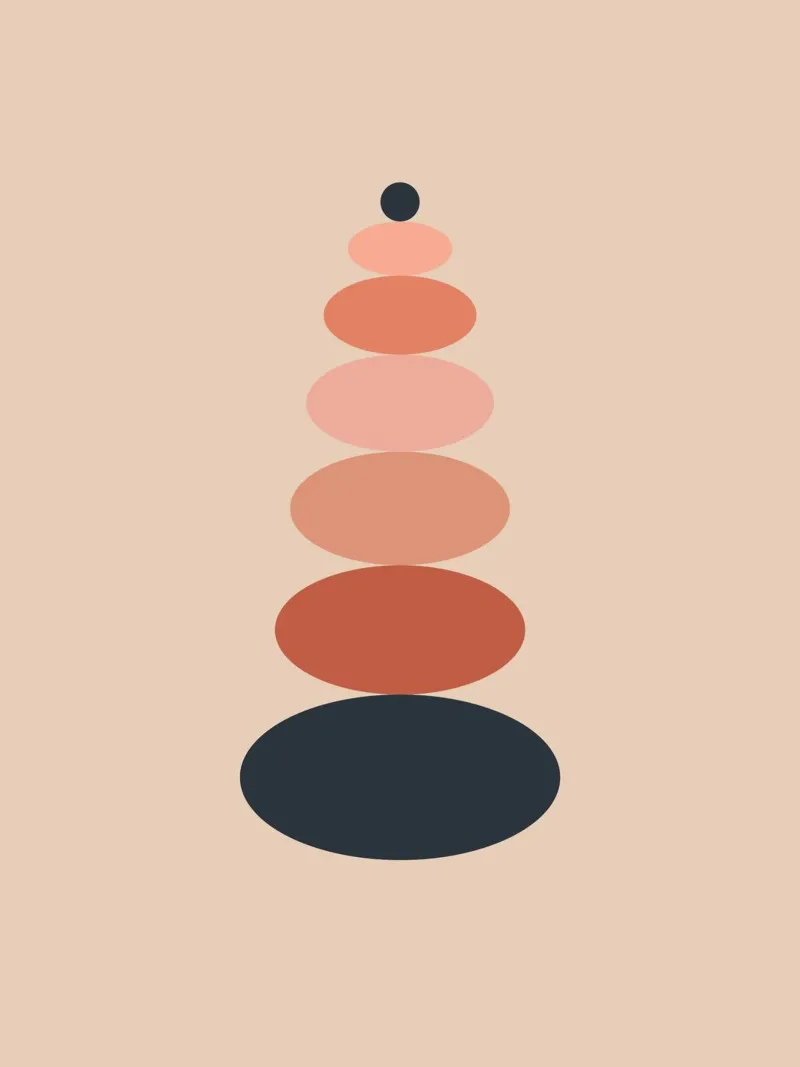 Stacked oval shapes carta hahnemühle da LisaArtes