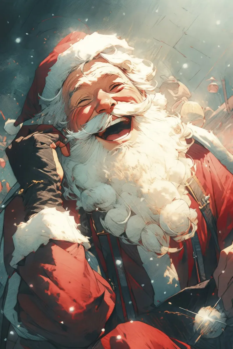 Laughing Santa pellicola backlit da treechild