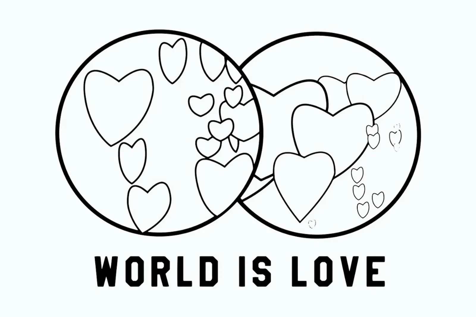 World Is Love White acrylic glass by FRAICHE