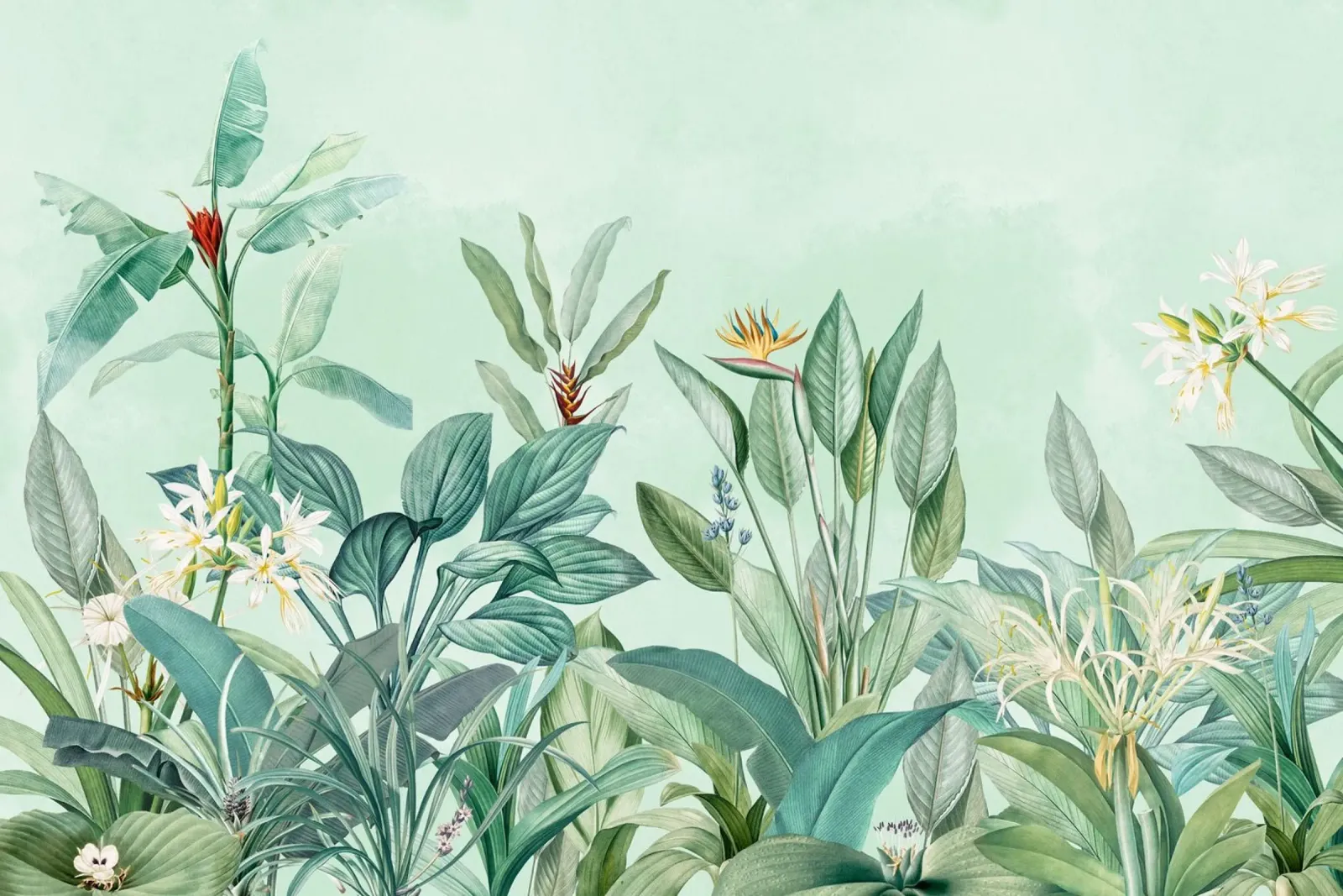 Giardino tropicale vintage poster con telaio in plastica da Vintage World - Uta Naumann