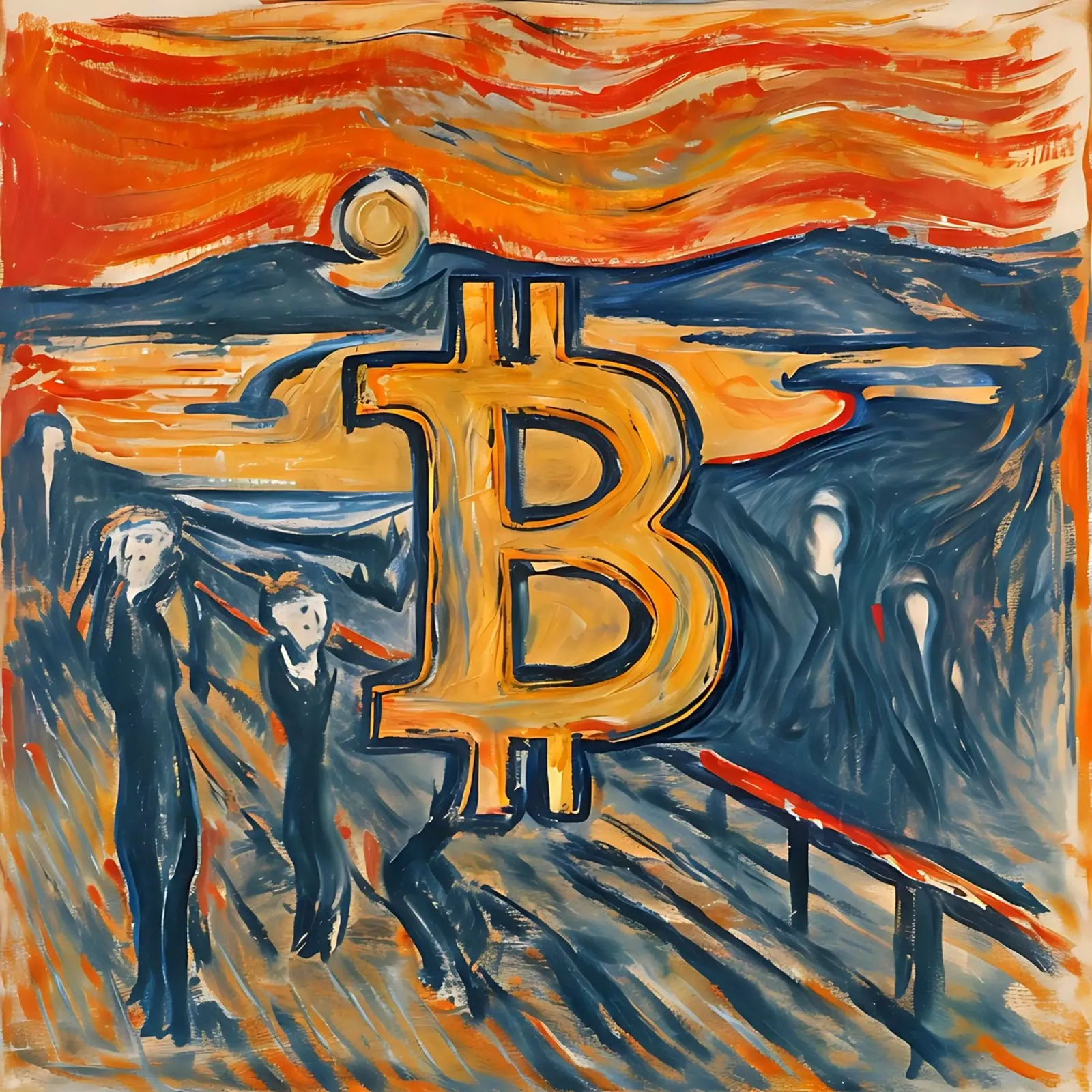 Munch_Inspiration_BTC pellicola backlit da Crypto_Jungle