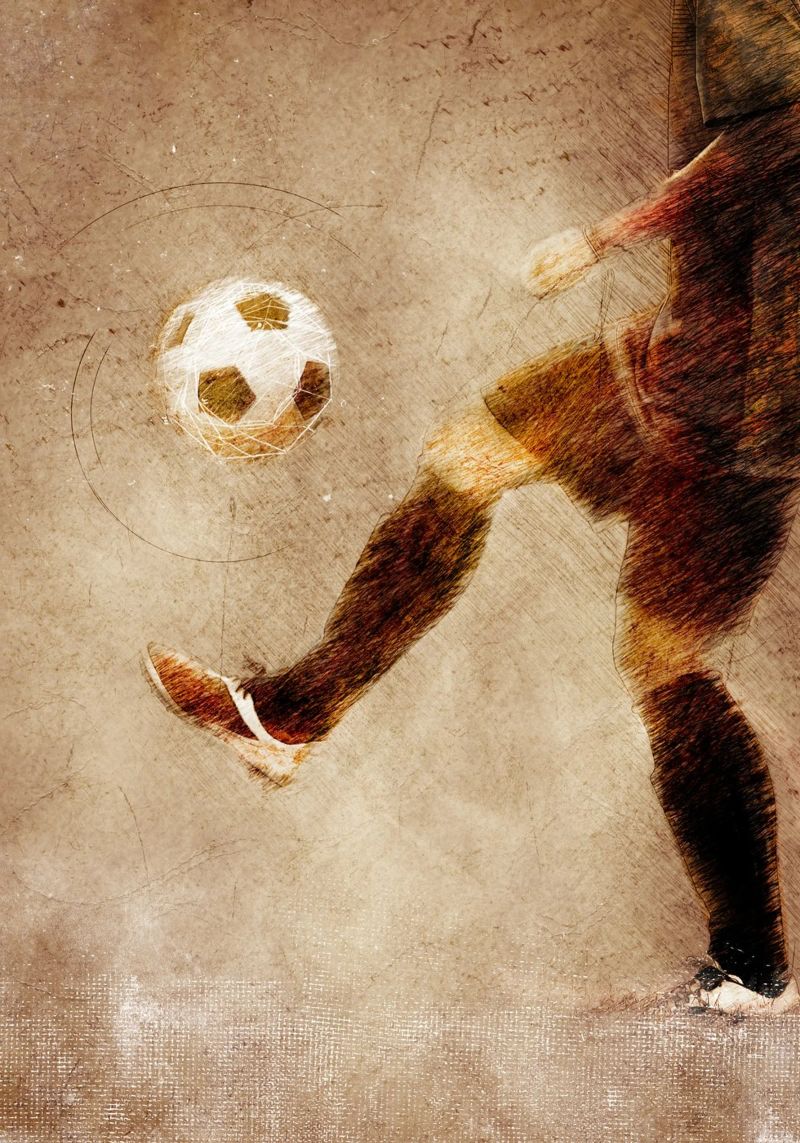 Fußball Fußballspieler Sport Kunst Poster von Justyna Jaszke JBJart