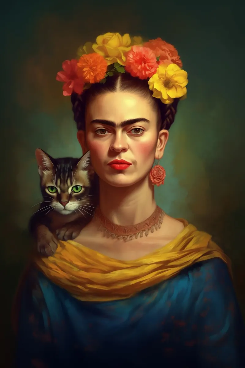 Il mondo dei gatti di Frida plexiglass da Carinaprint