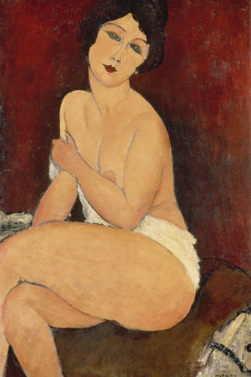 Amadeo Modigliani - Nudo seduto su un divano pellicola backlit da ARTOTHEK