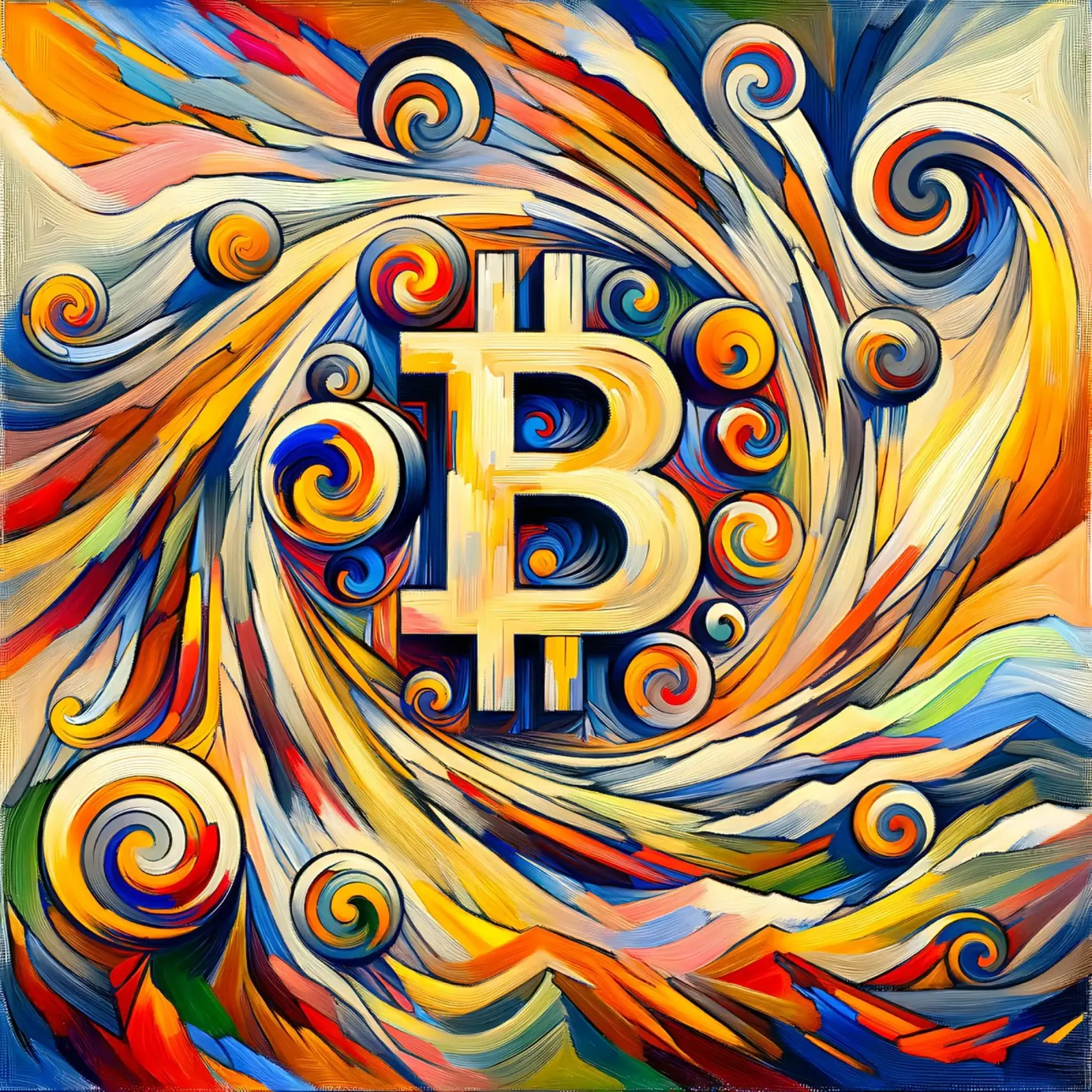 Swirl_BTC pellicola backlit da Crypto_Jungle