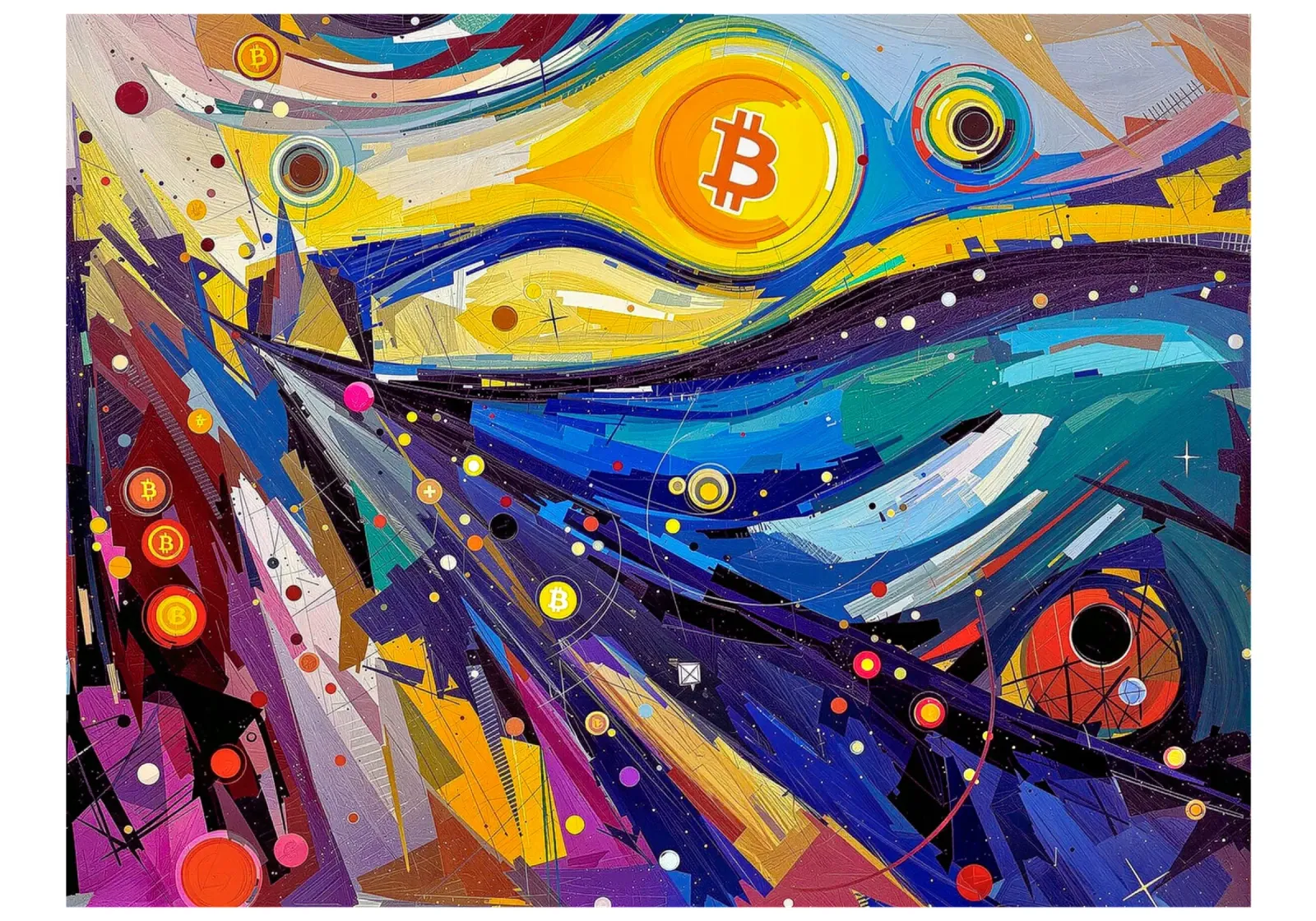 Abstract_BTC pellicola backlit da Crypto_Jungle