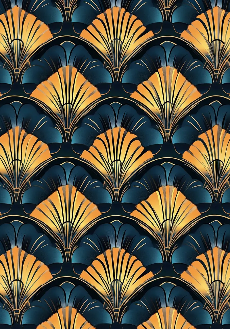 Art déco "Artful Symmetry" alluminio dibond da Nikis Art Studio