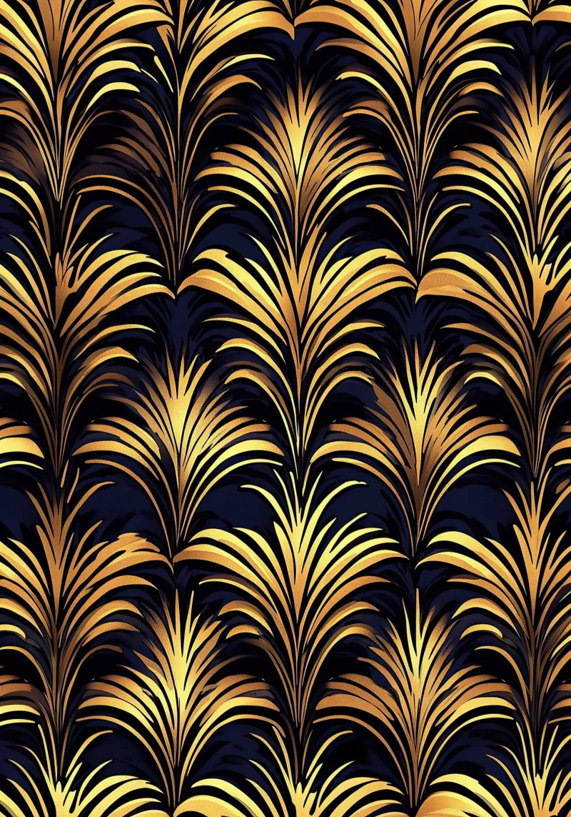 Art Deco "Golden Arches of Time" pellicola backlit da Nikis Art Studio