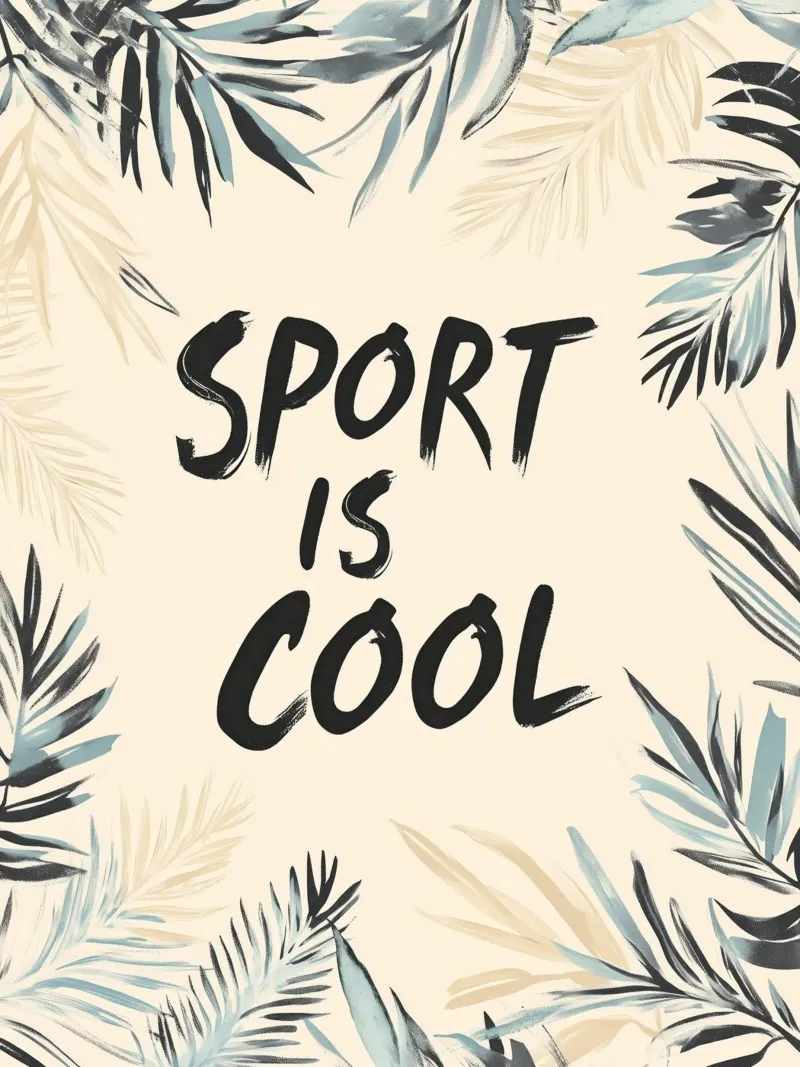Sport Is Cool No 2 poster con telaio in alluminio da treechild