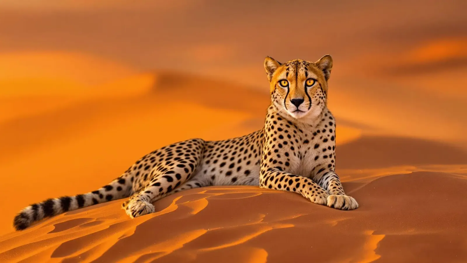 Cheetah of the Moroccan desert poster by Art-Travel
