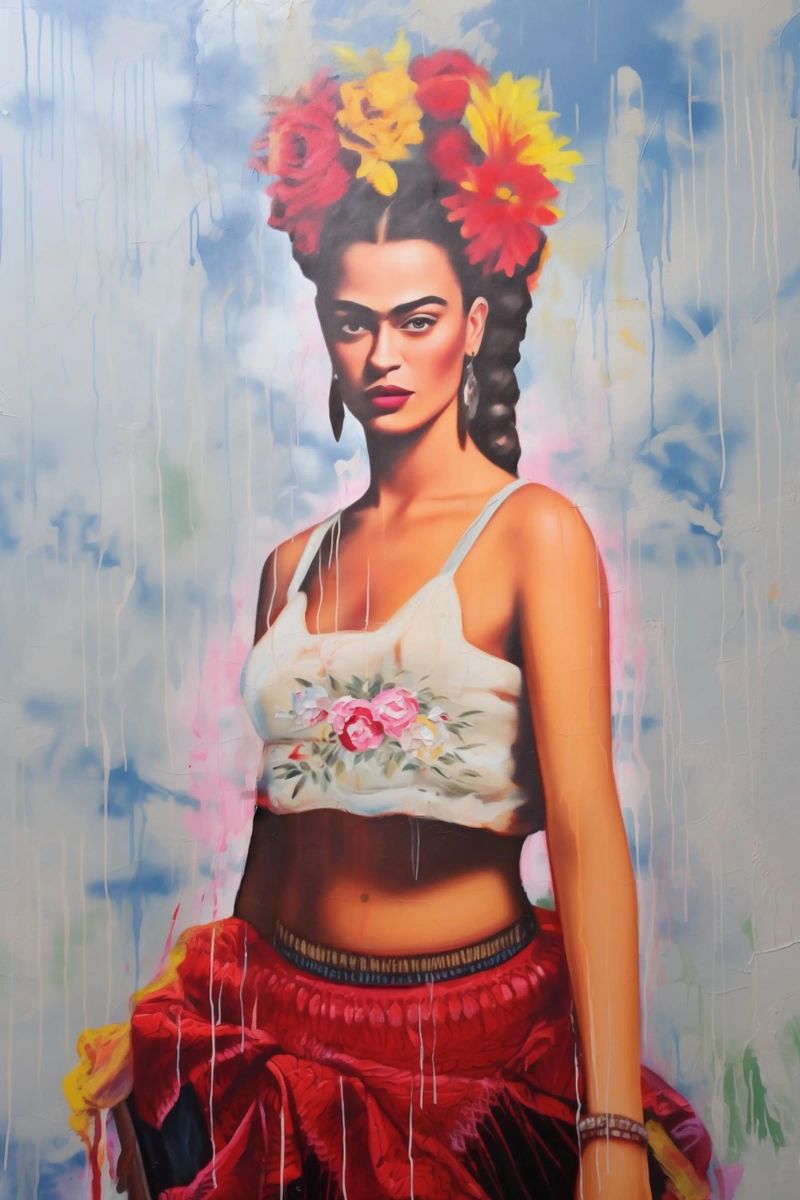 Pop Frida en folie poster de Carinaprint