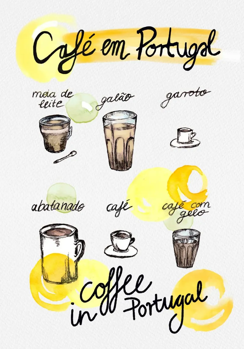 Caffè in Portogallo carta hahnemühle da Claudiabrueggen