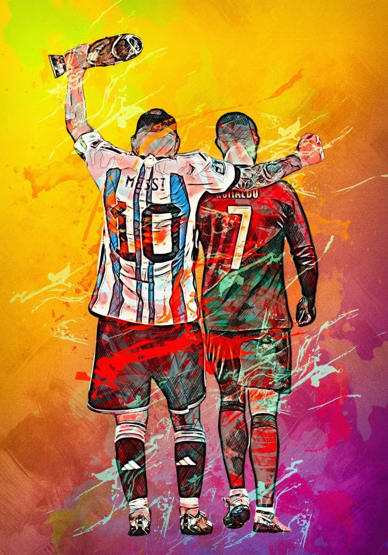 Ronaldo And Messi poster van tenten