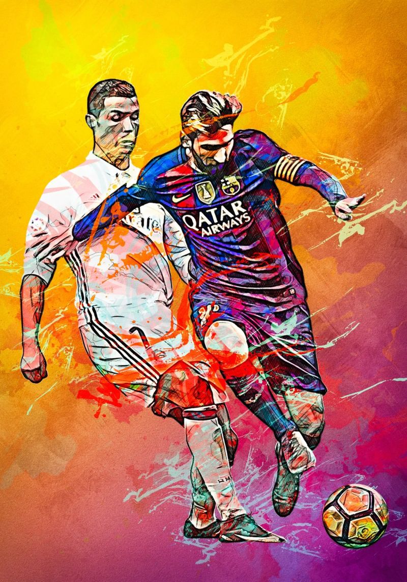Ronaldo And Messi poster de tenten