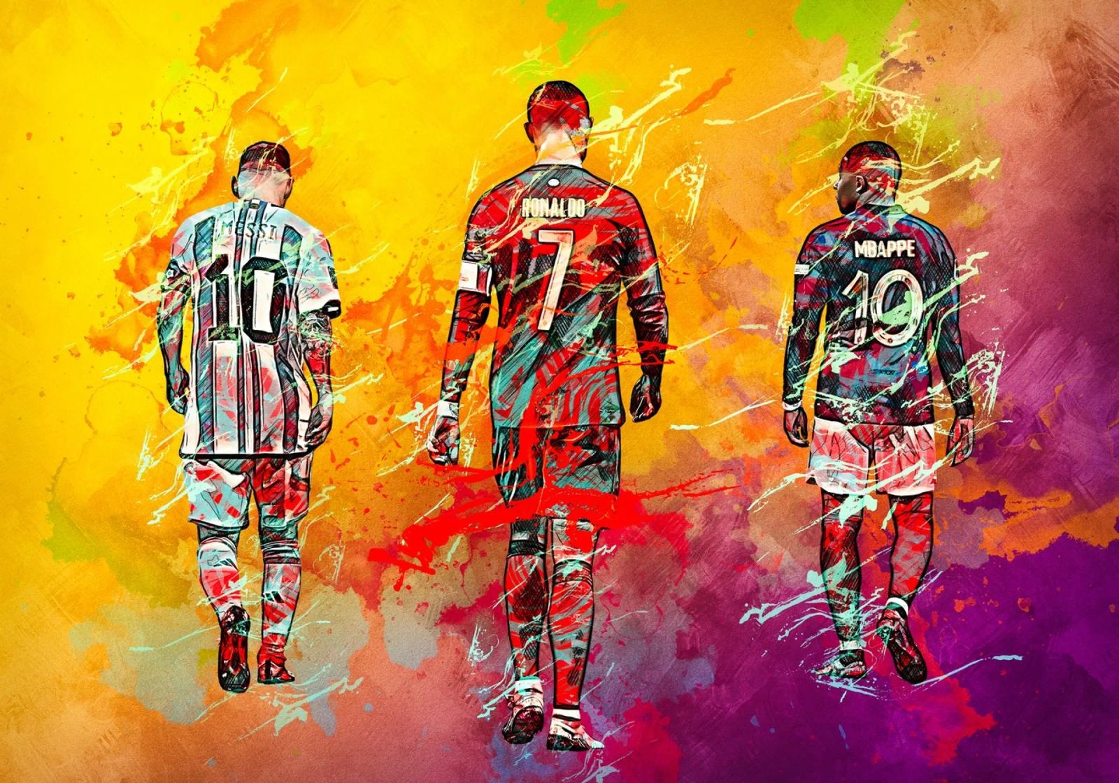Ronaldo Messi Mbappe Poster von tenten