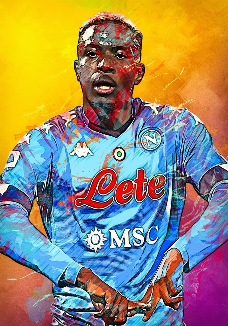 Victor Osimhen alluminio dibond da tenten