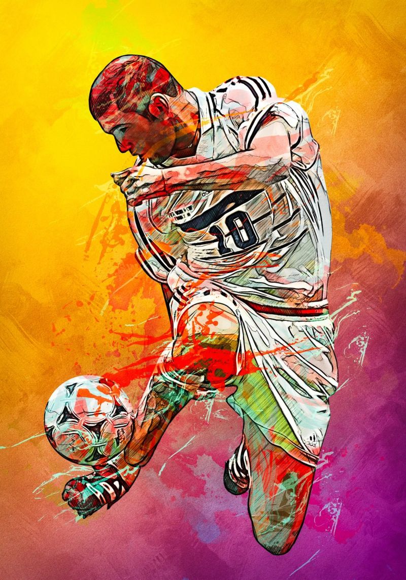 Zinedine Zidane France poster de tenten