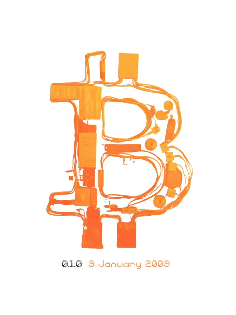 BTC_Trance Orange Burst pellicola backlit da Crypto_Jungle