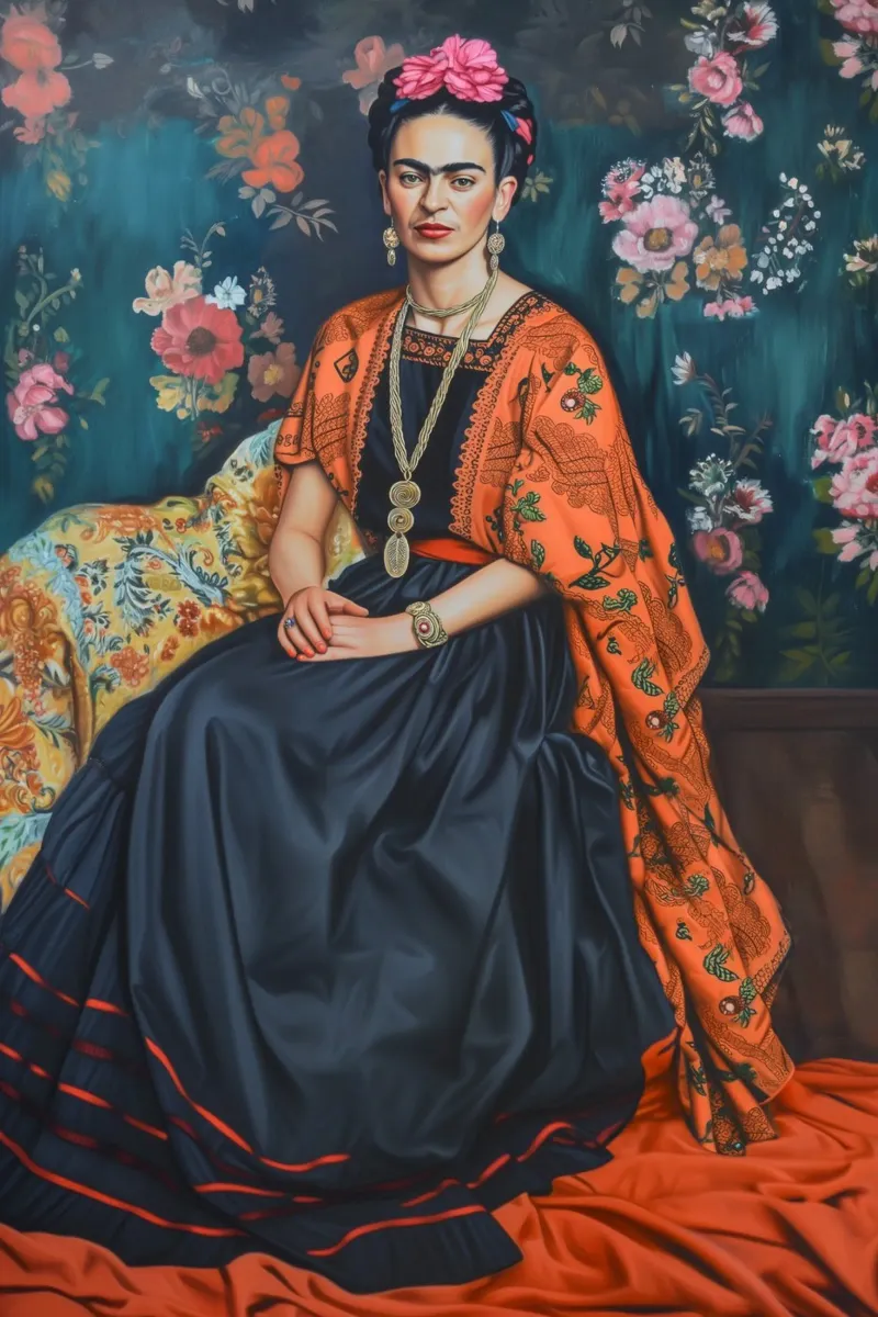 Lo stile della moda messicana di Frida carta hahnemühle da Carinaprint