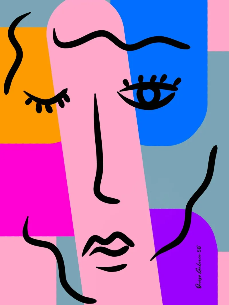 Vivid Curves poster con marco de madera de Mike Leymi