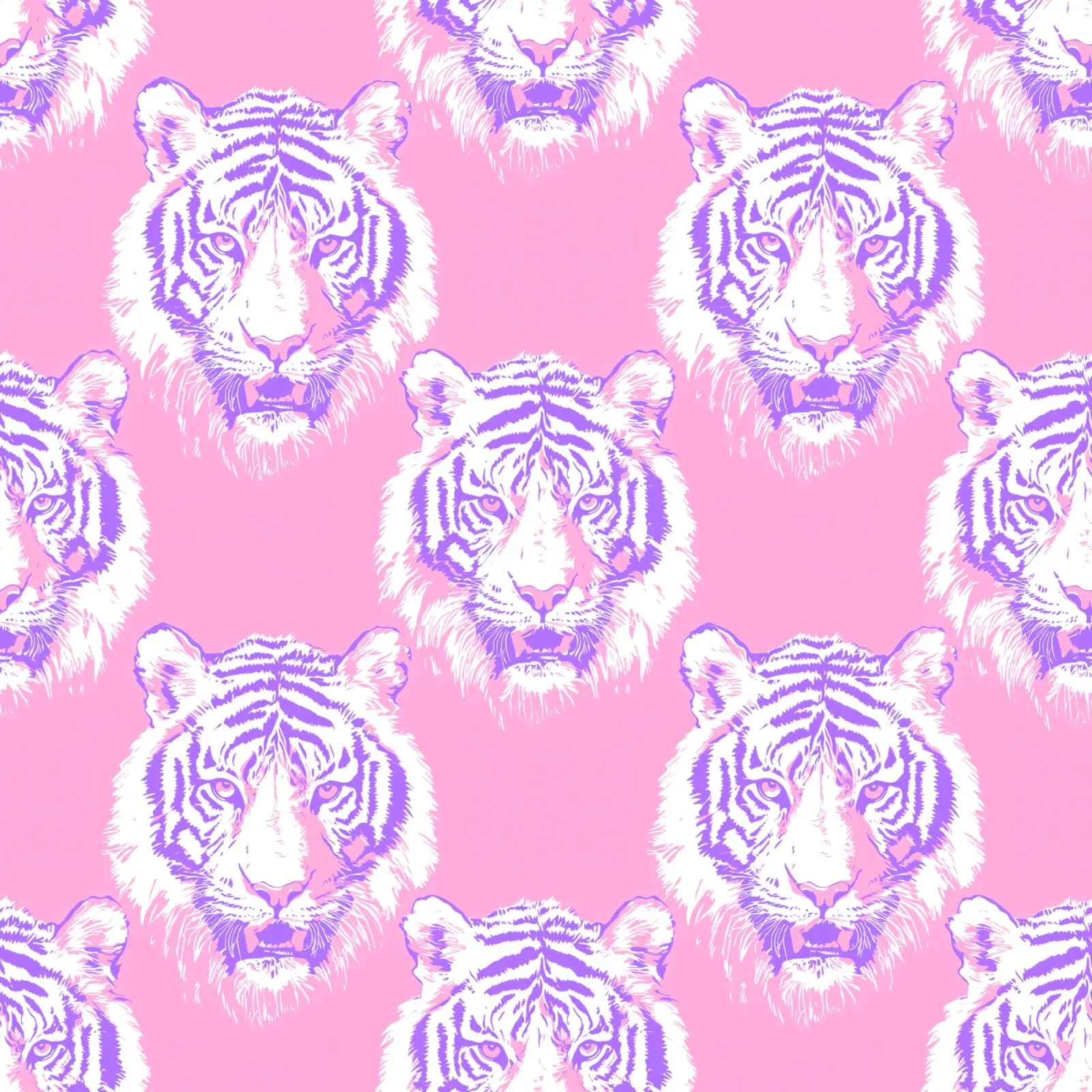Bianco Tigre Rosa Ghepardo Rosa Leopardo Animale 90s Y2K Preppy pellicola backlit da Gentle Echoes Art