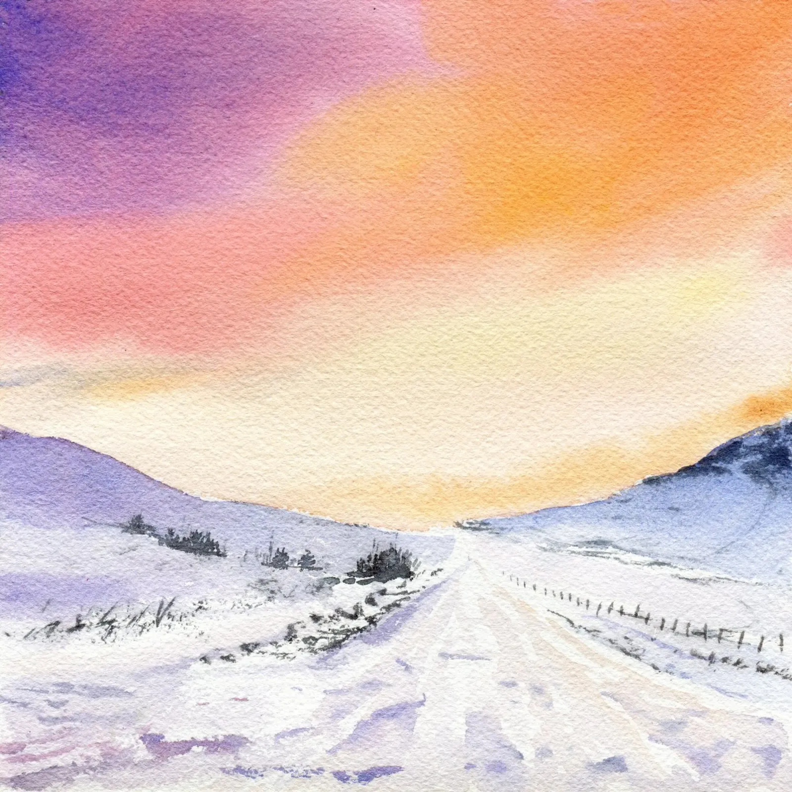 Winterabend poster with wooden frame by youdesignme