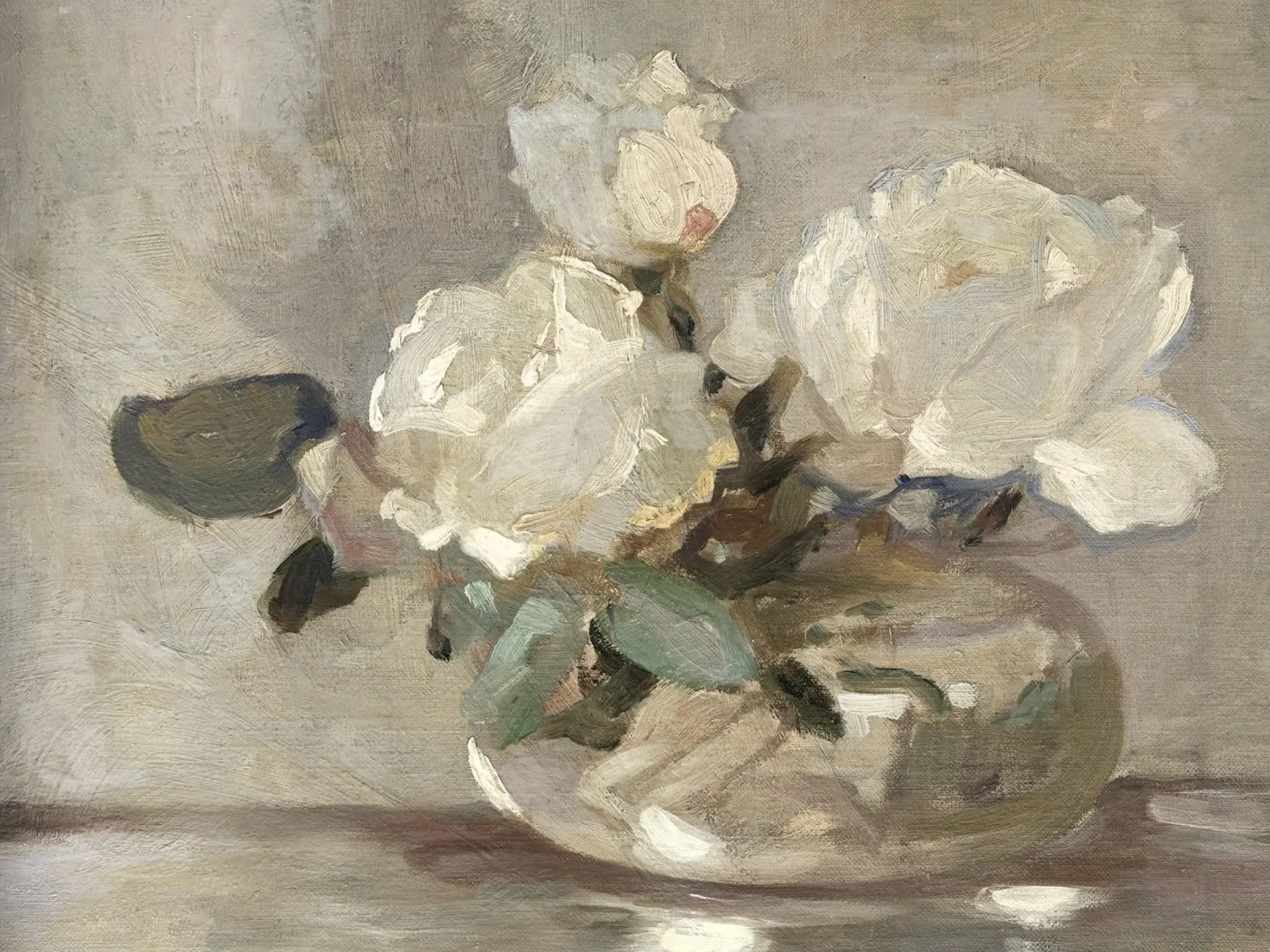 White Roses in a Vase poster da apoloprints