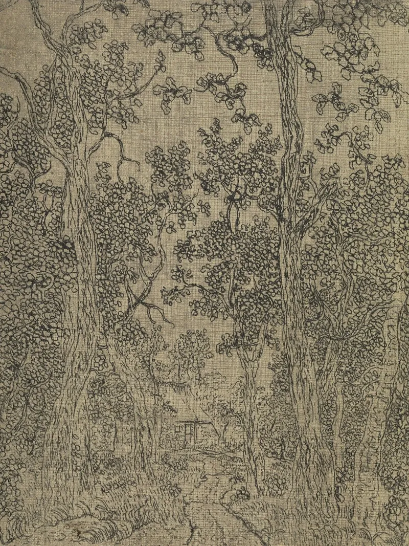 Sage Green Textile Sketch carta hahnemühle da apoloprints