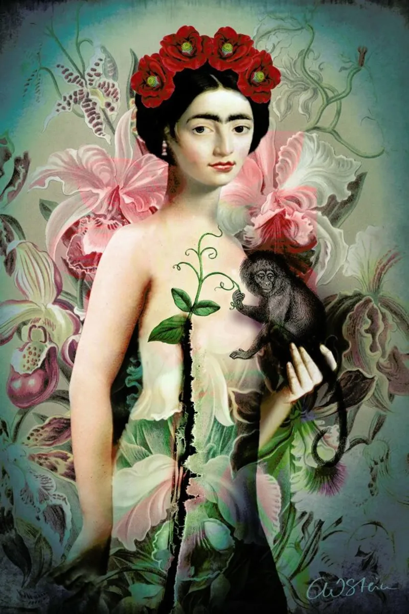 Frida poster con telaio in legno da Catrin Welz-Stein