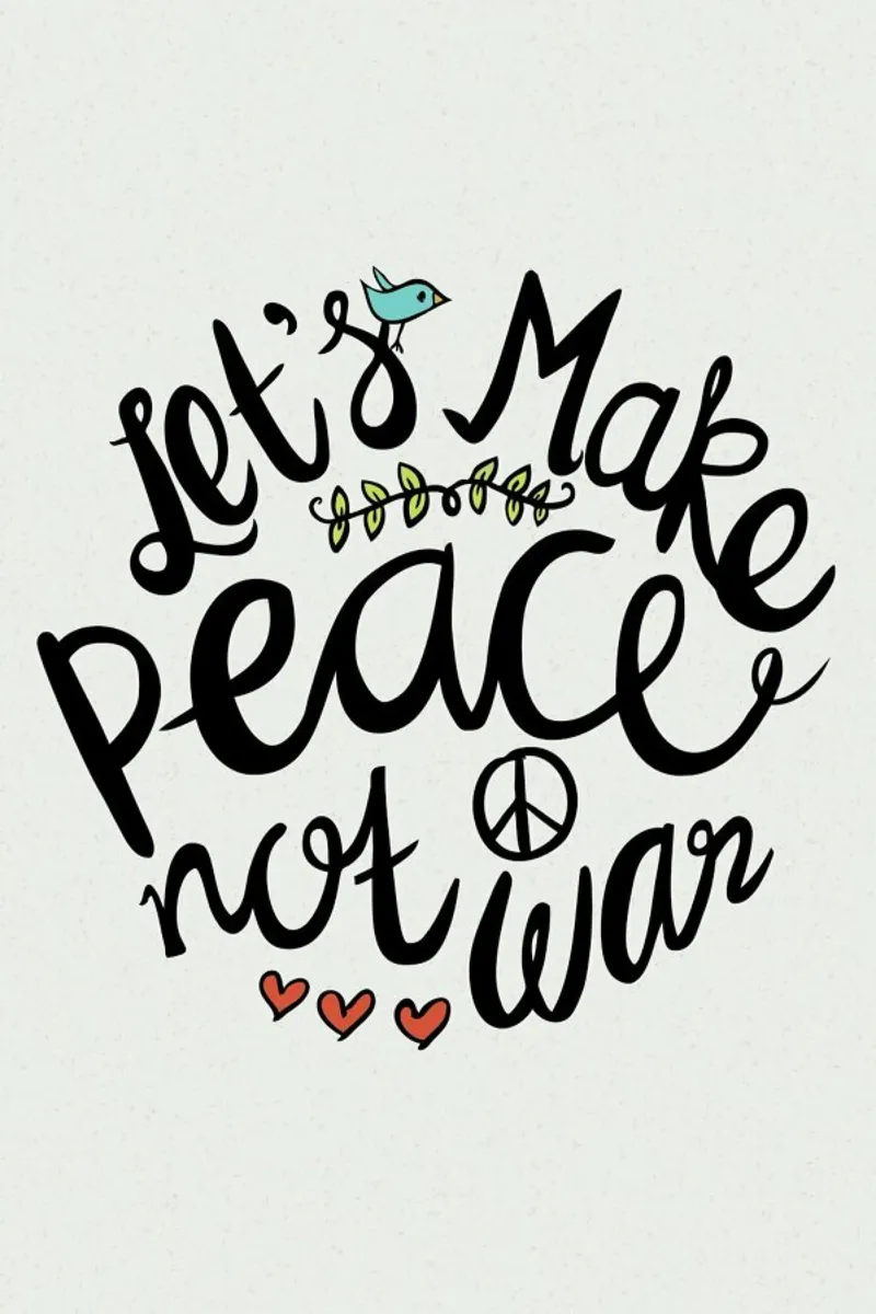 Peace Not War pellicola backlit da Pom Graphic Design