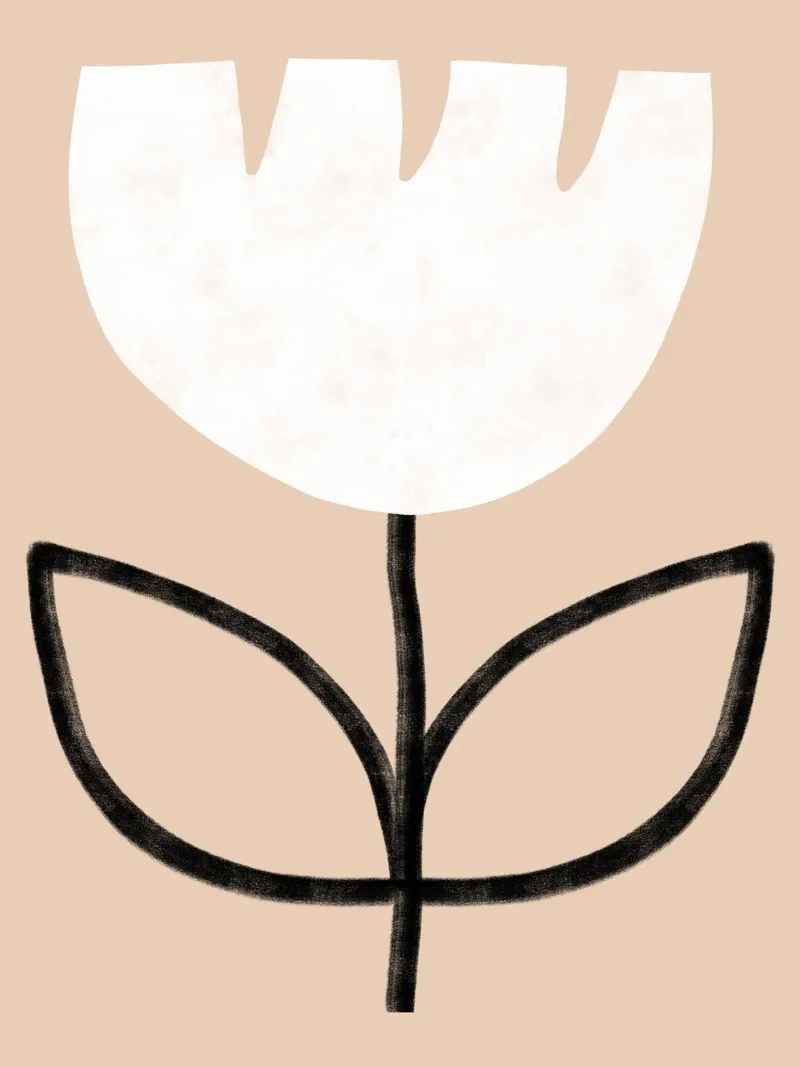 Tulip on beige pellicola backlit da BAINAI