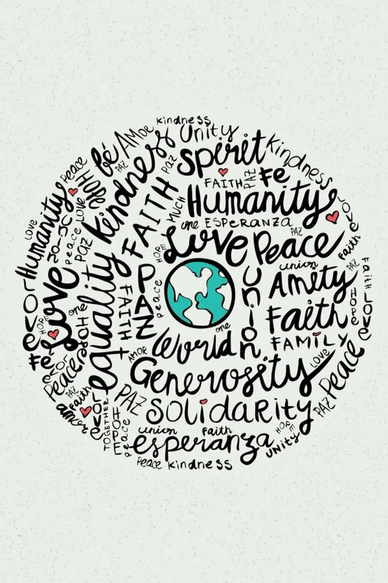 World Positive Messages pellicola backlit da Pom Graphic Design
