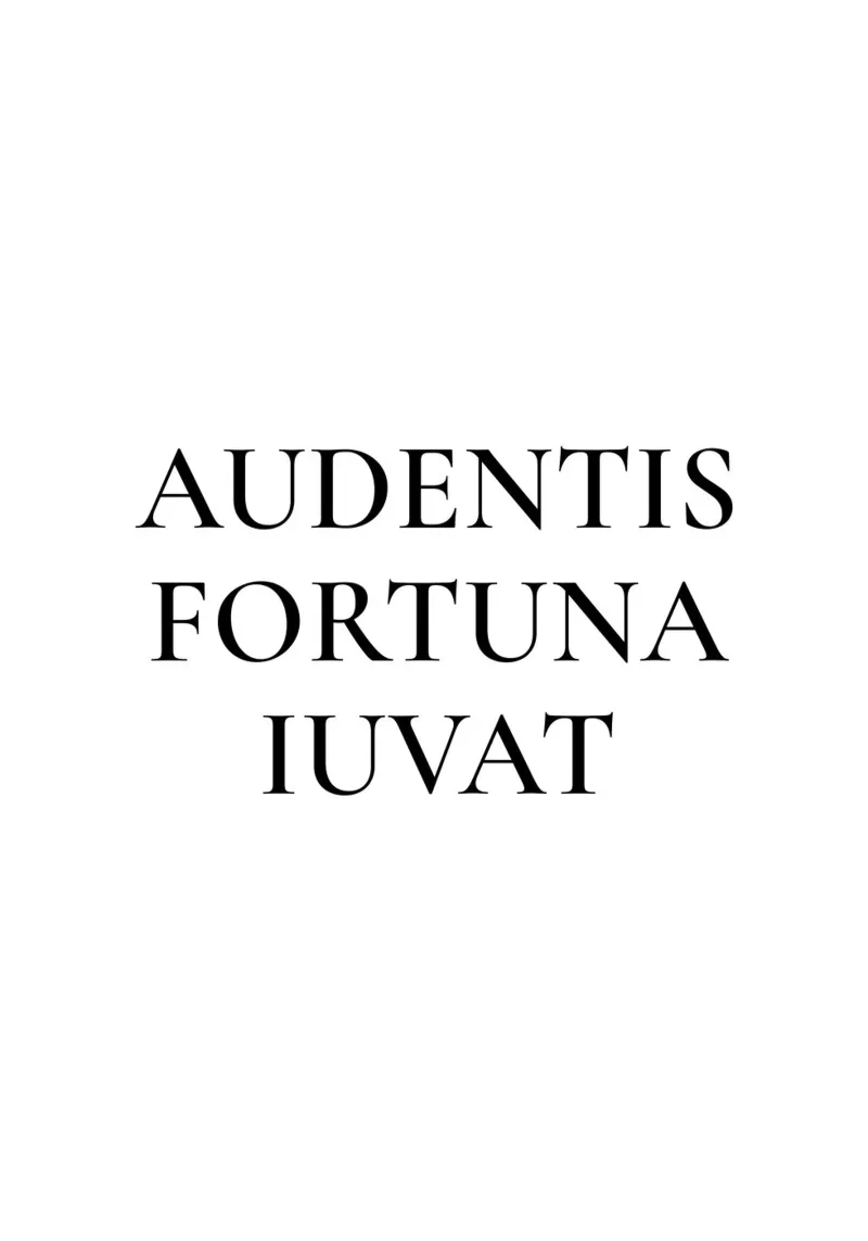 Audentis Fortuna Iuvat - La fortuna favorisce gli audaci pellicola backlit da Paigaam Studio