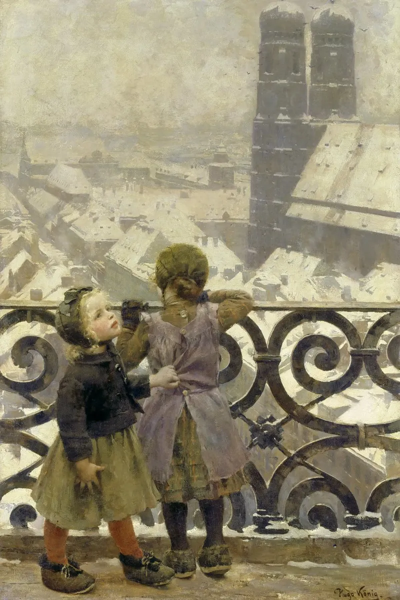 Hugo König - In visita al guardiano di San Pietro, Monaco di Baviera poster con telaio in plastica da ARTOTHEK