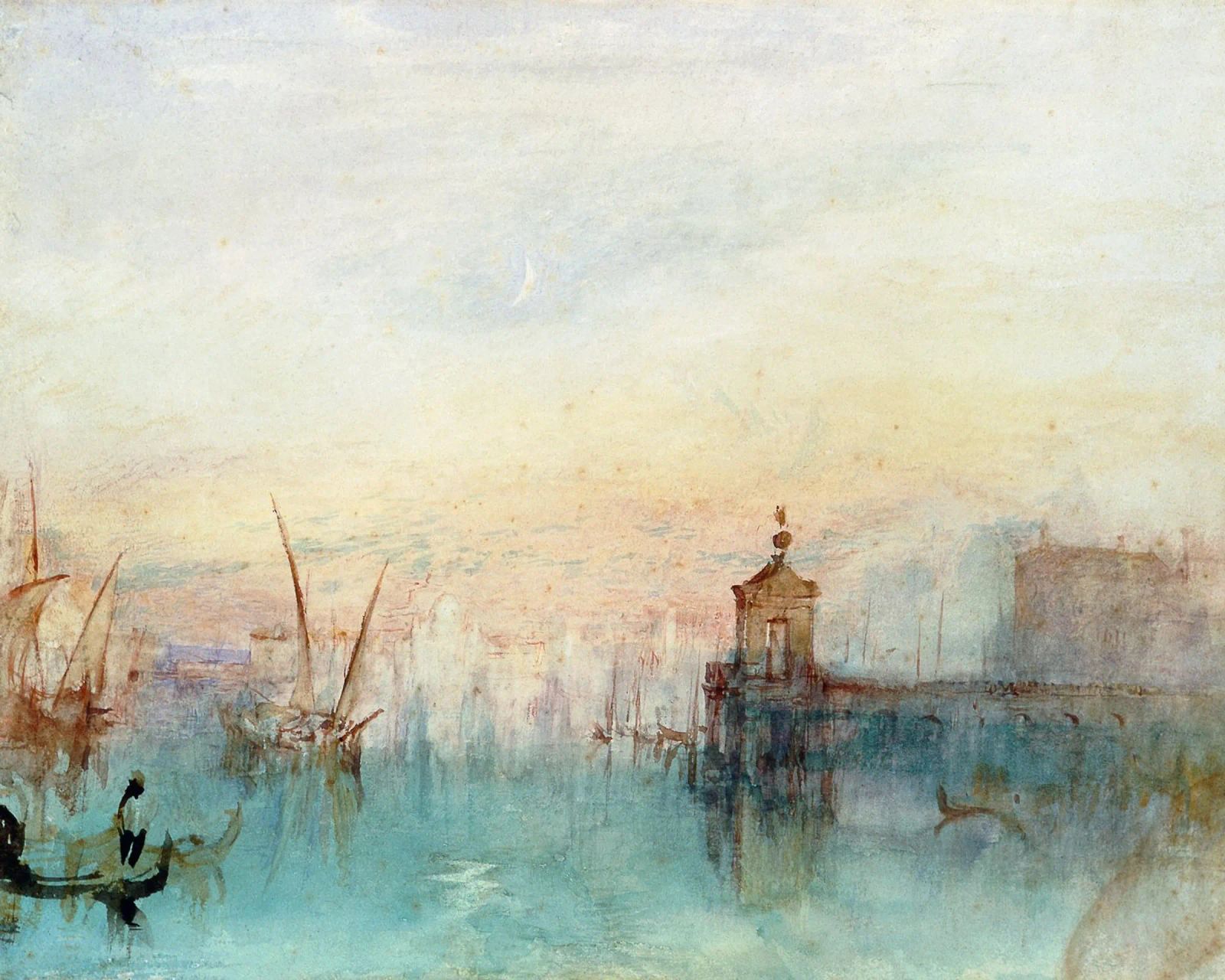 William Turner - Venezia con la prima luna crescente alluminio dibond da ARTOTHEK