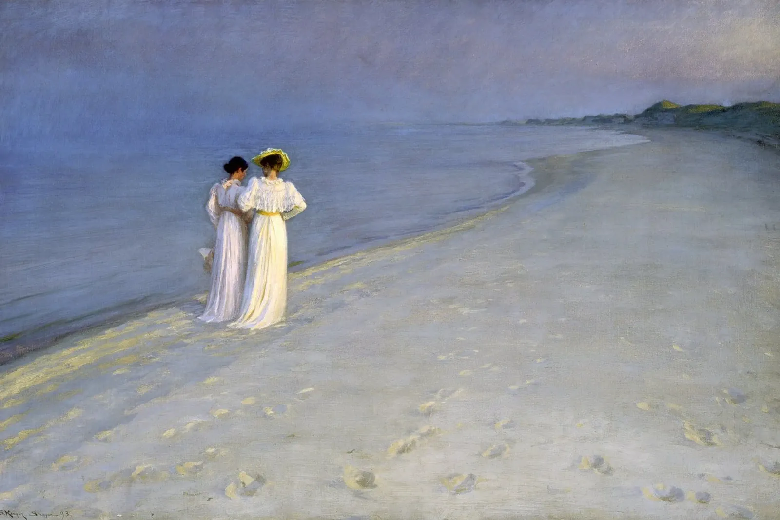 Peter Severin Kroyer - Tarde de verano en Skagen metacrilato de ARTOTHEK