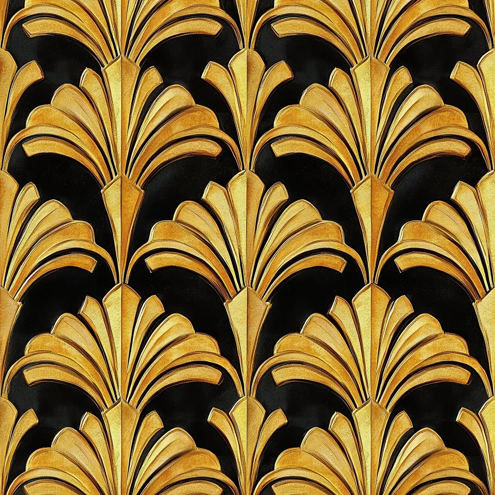 Art Deco "Fragments of Gold" pellicola backlit da Nikis Art Studio