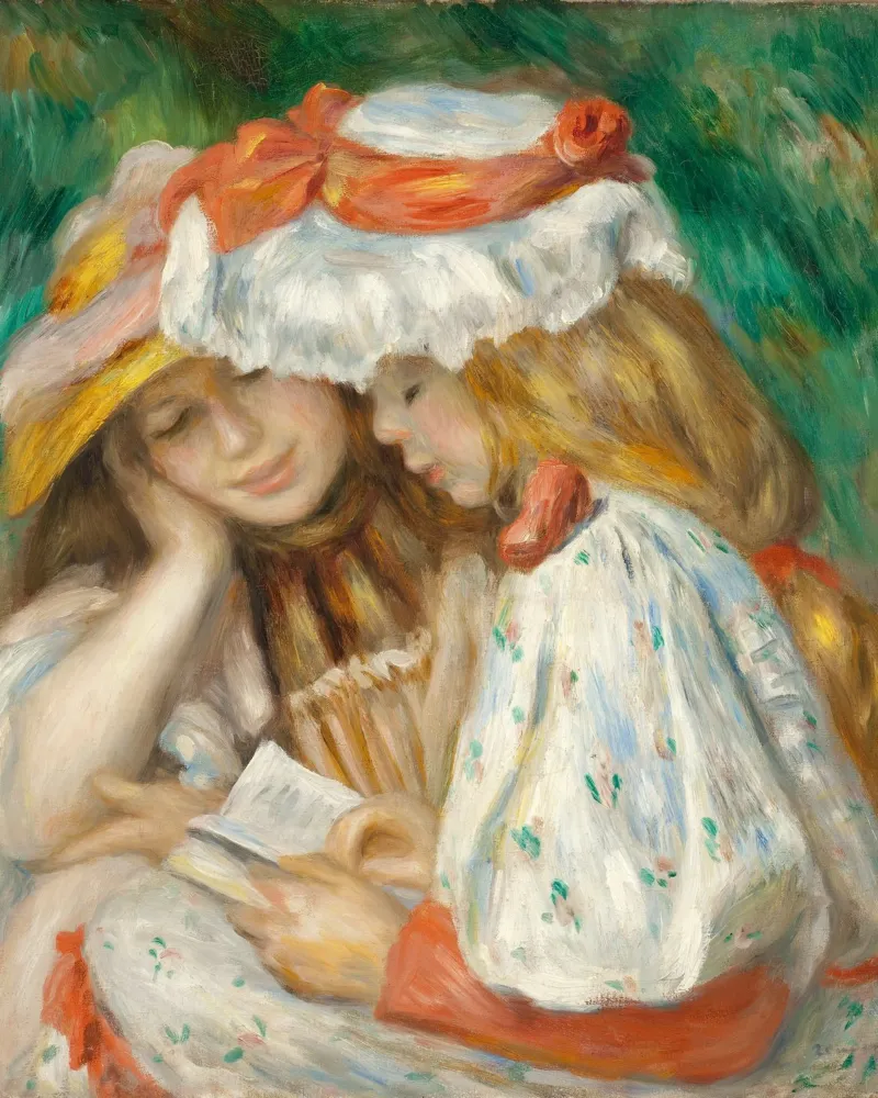 Auguste Renoir - Two Girls Reading acryl van ARTOTHEK