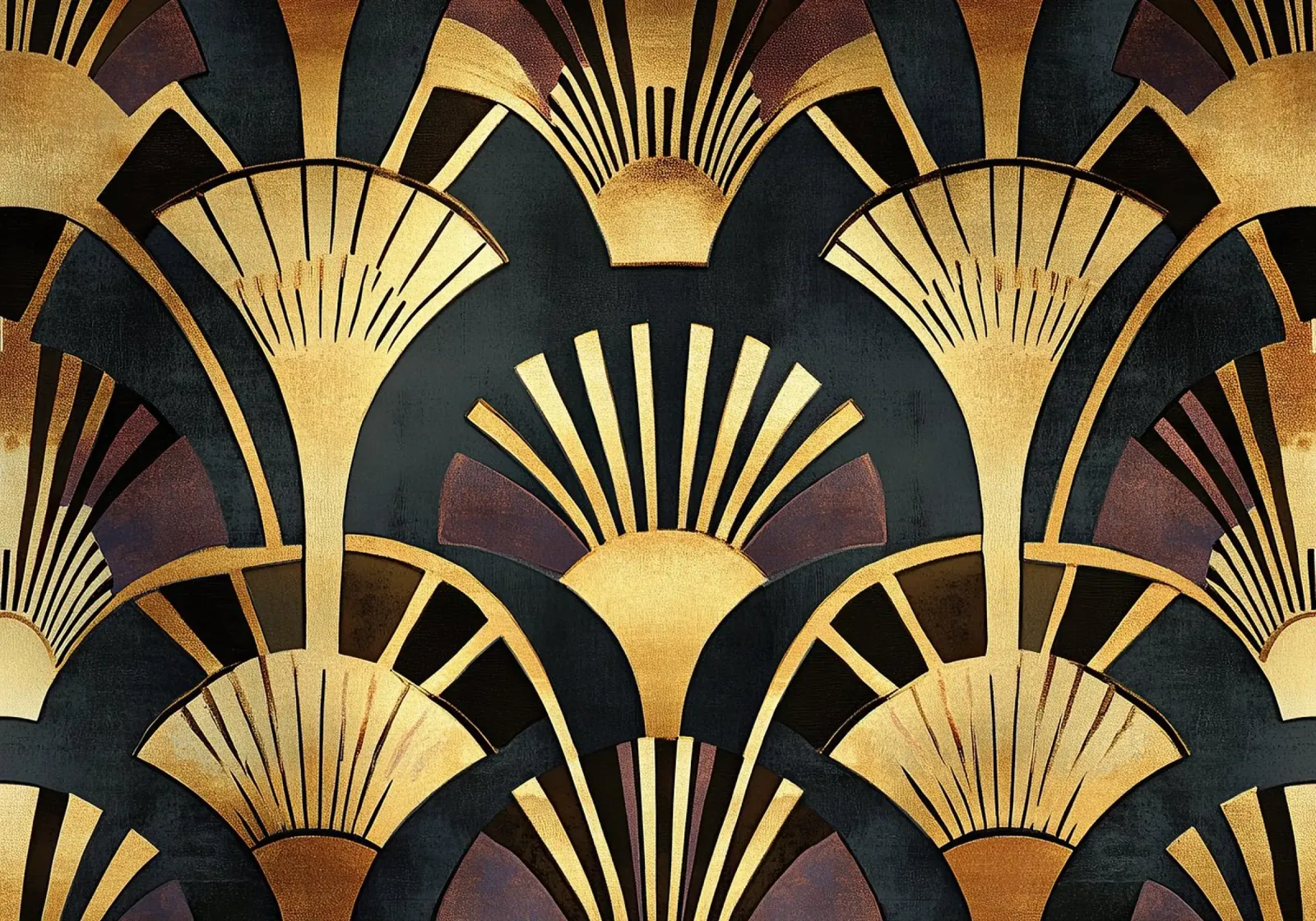 Art déco "Contours of Elegance" poster con telaio in alluminio da Nikis Art Studio