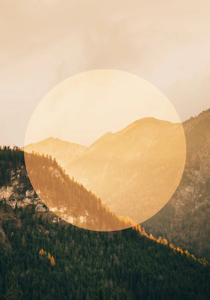 Mania Landscapes Circular 2 Alps (Germany) Leinwand von Mania Print Collection