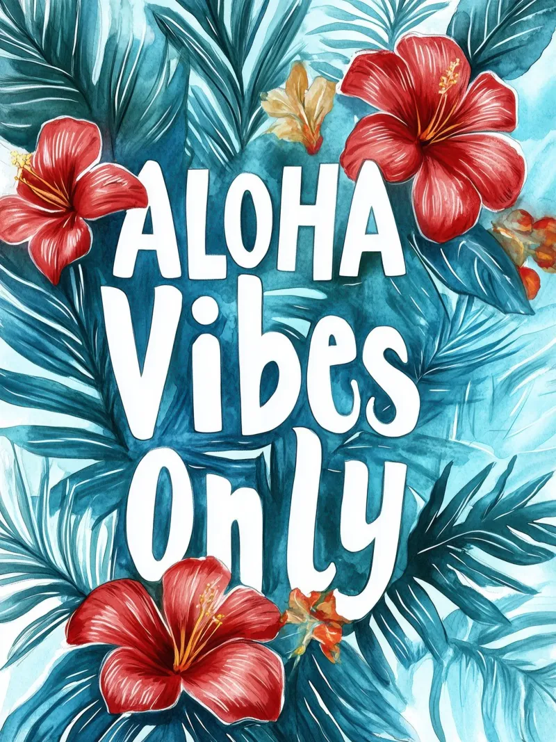 Aloha Vibes Only pellicola backlit da treechild