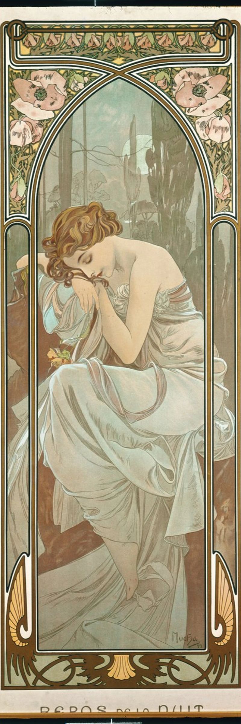 Alfons Mucha - Night's Rest poster by ARTOTHEK