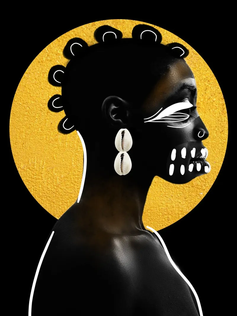 Golden Halo acrylic glass by Mathudace Créas