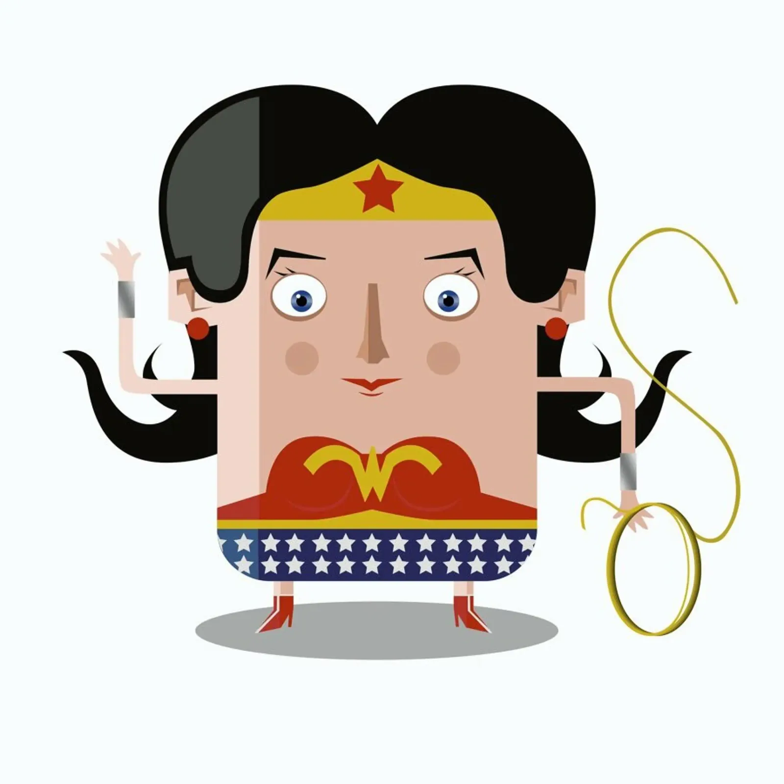 Wonderwoman poster avec cadre en aluminium de Ballooon
