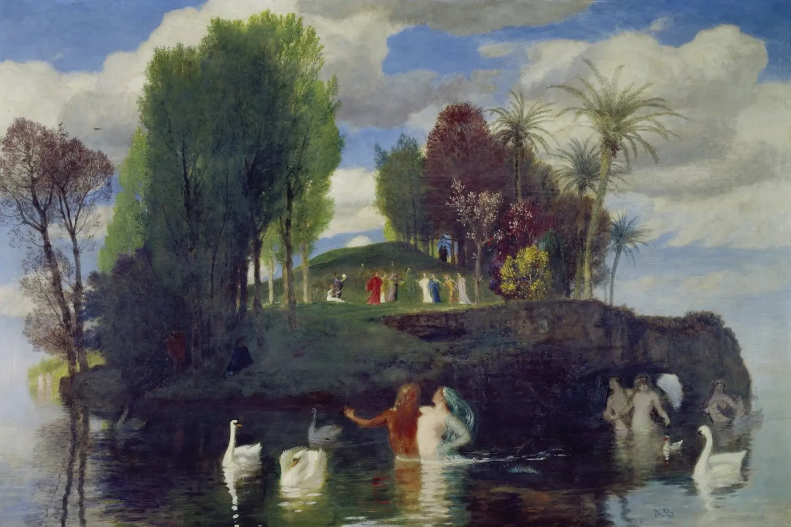 Arnold Böcklin - Insel des Lebens Poster von ARTOTHEK