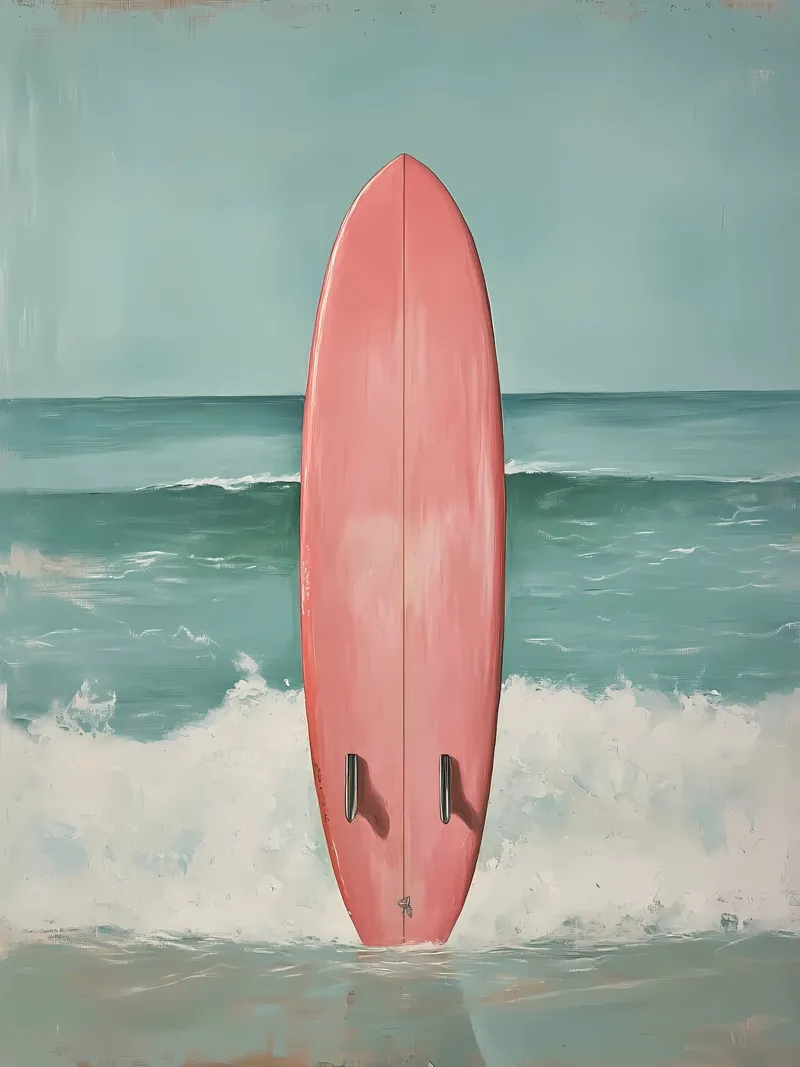 Surfbrett Leinwand mit Schattenfugenrahmen von IamHomeStudio
